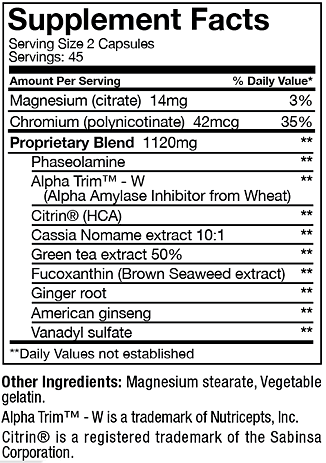 Carbonill Supplement Facts